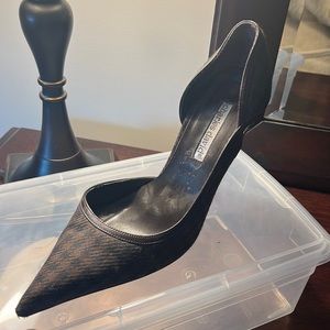 Charles David brown and black houndstooth heel’s
